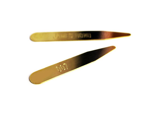 Six Customized Brass Collar Stays