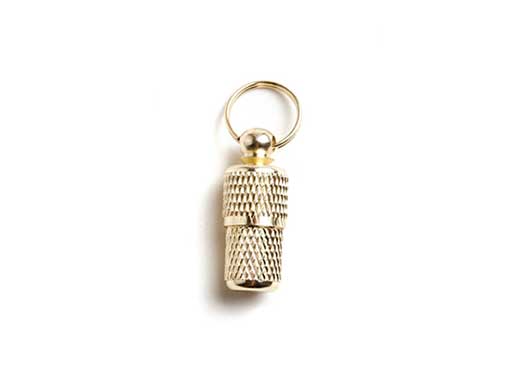 Brass ID Tube Charm by Bethany Obrecht