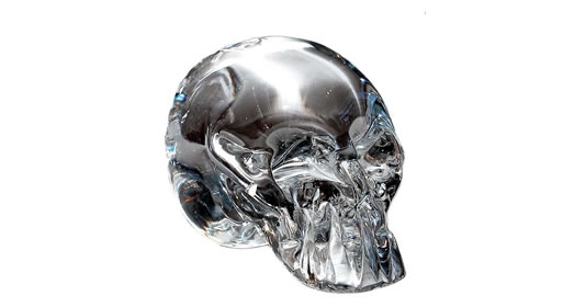 hand-made glass skulls by esque design