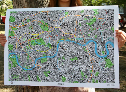 Hand Drawn Map of London