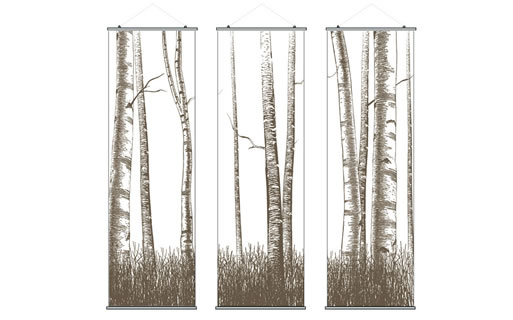 Inhabit Triptic Slats Hanging Panels