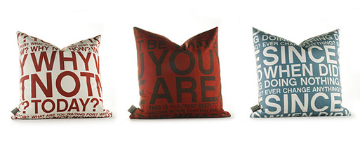 ‘Why Not’ ‘You Are’ and ‘Since When’ Pillow by Inhabit Living