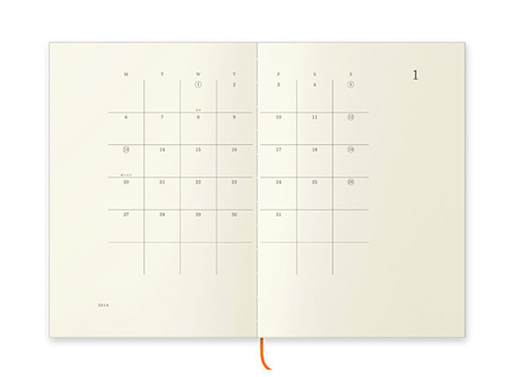 MIDORI MD 2014 Monthly Notebook