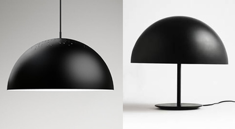 Mater Black Dome and Shade Pendal Lamp