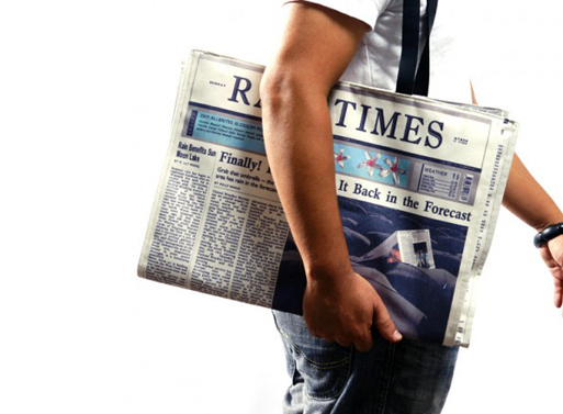 Newspaper for Rain Bag