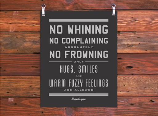 No Whining Art Print