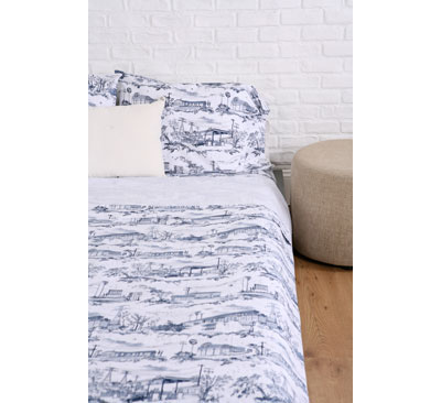 Dirty Linen Suburban Toile Sheet Set