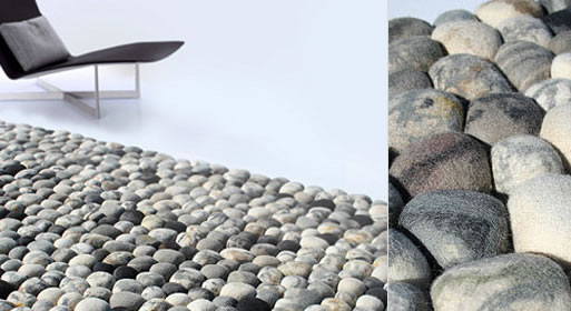 River Bed Pebble Modern Rug by Ksenia Movafagh