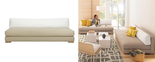 Piazza Sofa (Sand/White)