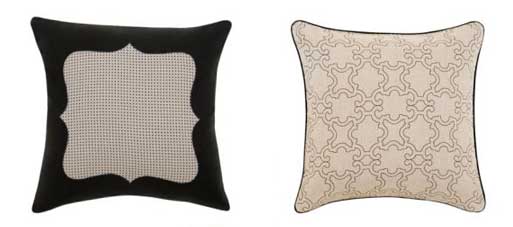 Framed Pin Dot and Sketch Pillow by Dwell Studio