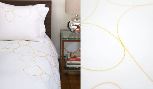 Riverbed Saffron Embroidered Duvet and Shams