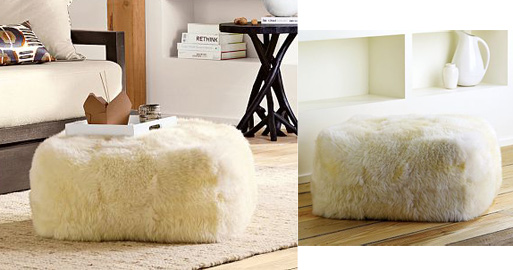 Sheepskin Pouf