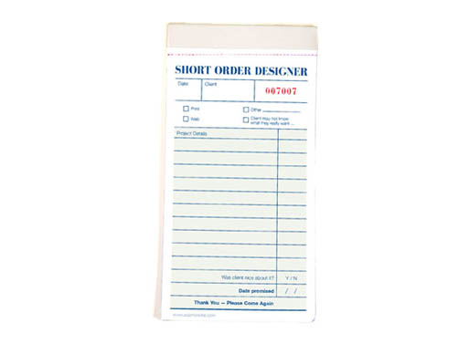 Short Order Designer Notepads