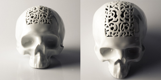 Filigree Skull Money Box