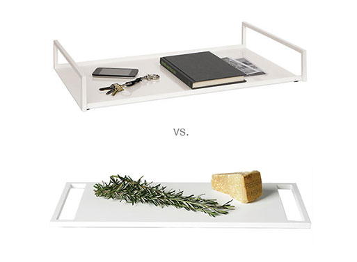 Steel Tray vs. Corian Tray