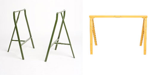 UO Sawhorse Table Legs and Crawford Sawhorse