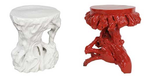 Root & Ceramic Trunk Stool