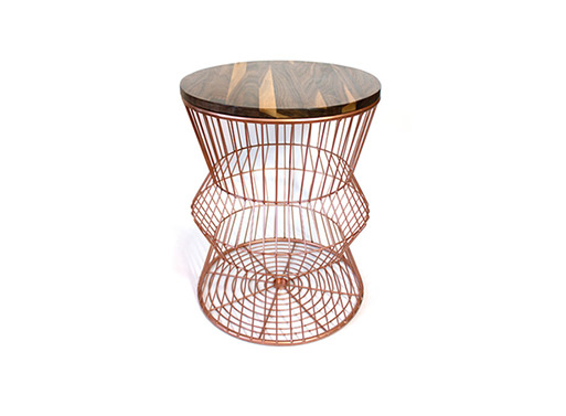 Walnut Wire Side Table