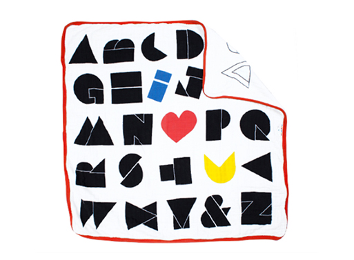Wired Alphabet Square Blanket