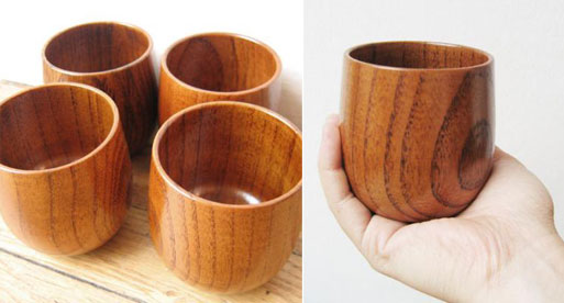 Keyaki Wood Tea Cups