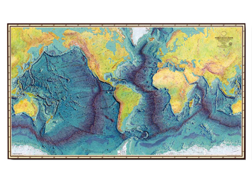 World Ocean Floor Map