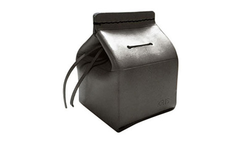 YOURS Customizable Leather “Milk Carton” Coin Bank