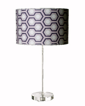 pink hicks hexagon wallpaper table lamp